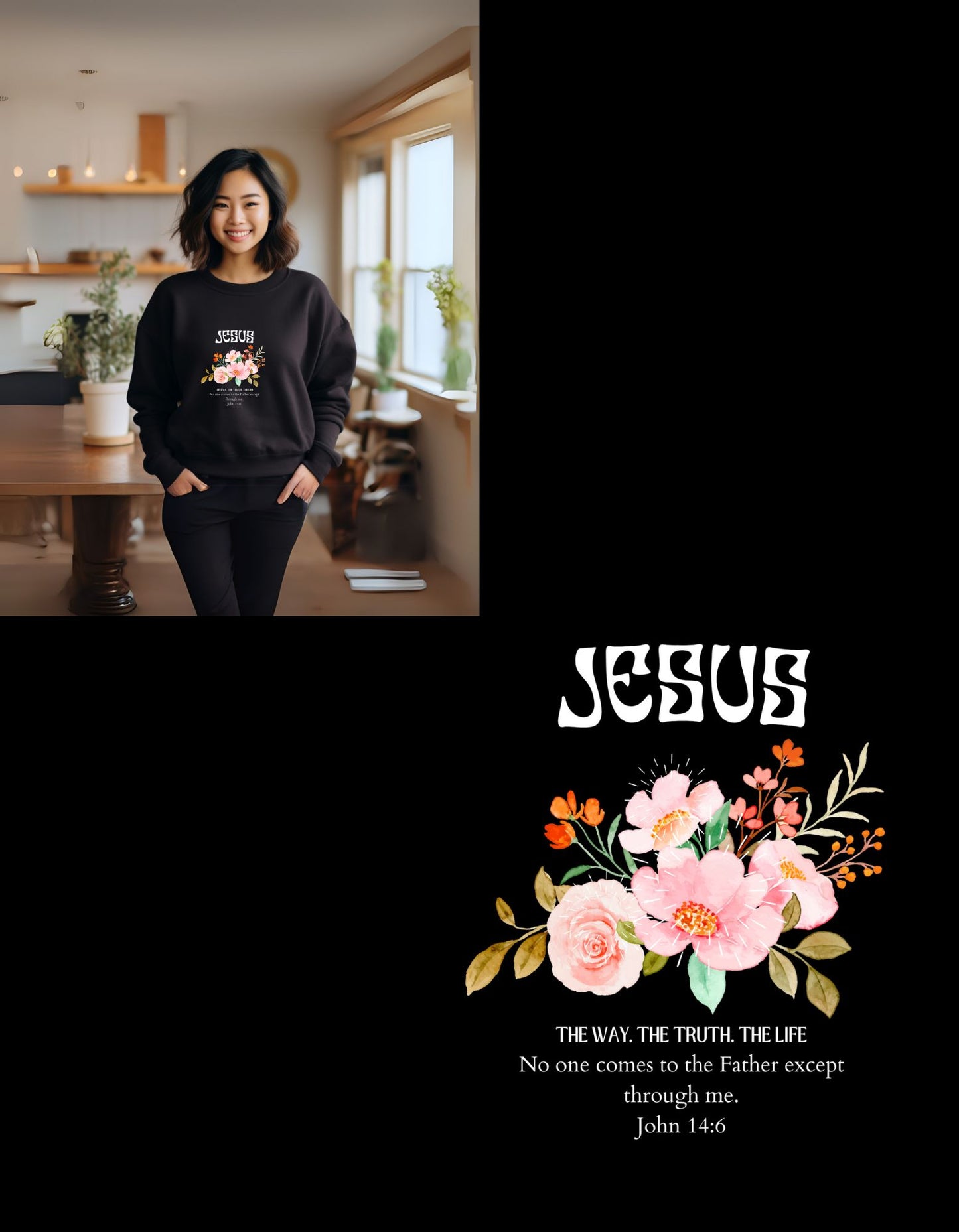 Jesus Floral Sweatshirt